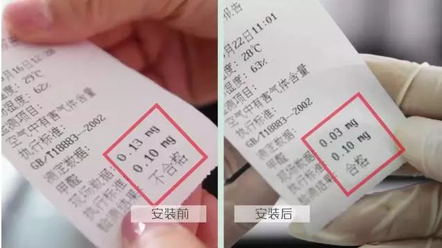 除甲醛對比